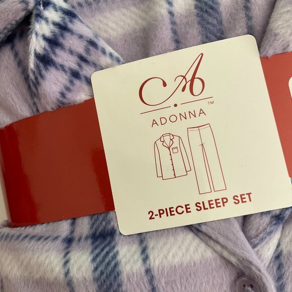 ADONNA Women's 2-Piece Pajama Sleep Set NIP Size L - Picture 2 of 5